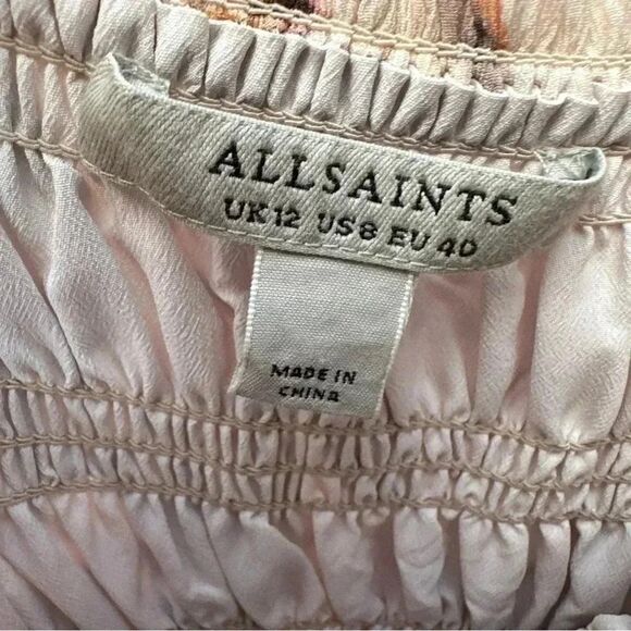 All Saints Floral Maxi Dress - Cream and Brown - Picture 5 of 9